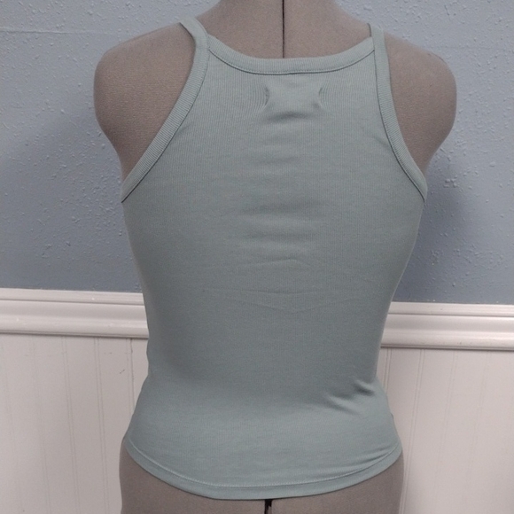 Madewell Green Fitted Sleeveless Tank Top - Picture 4 of 8